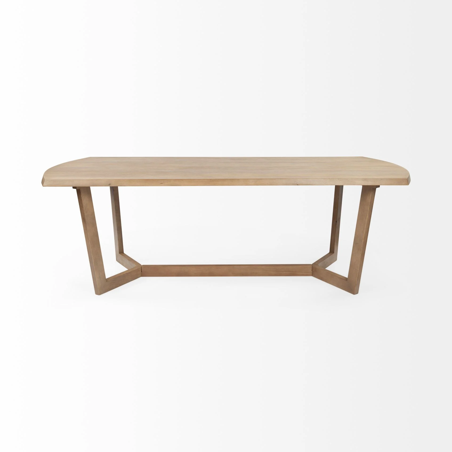 Rectangular Brown Solid Wood Top And Base Dining Table By Homeroots - Image 2