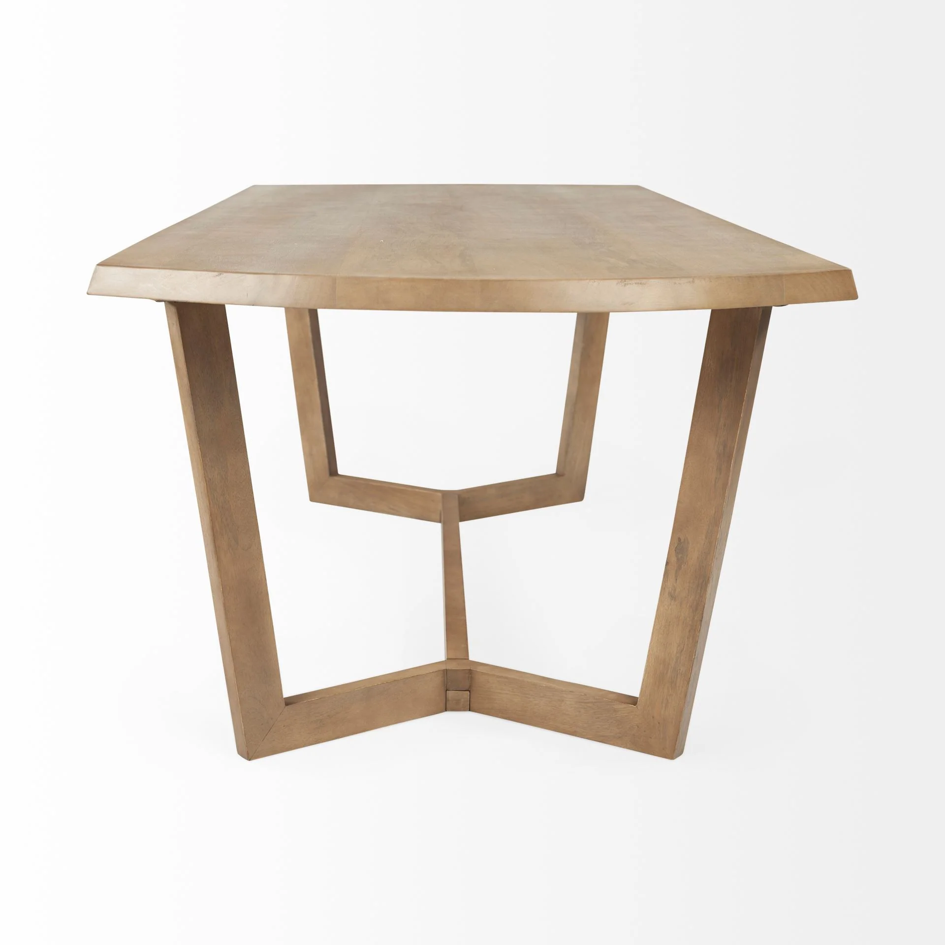 Rectangular Brown Solid Wood Top And Base Dining Table By Homeroots - Image 3