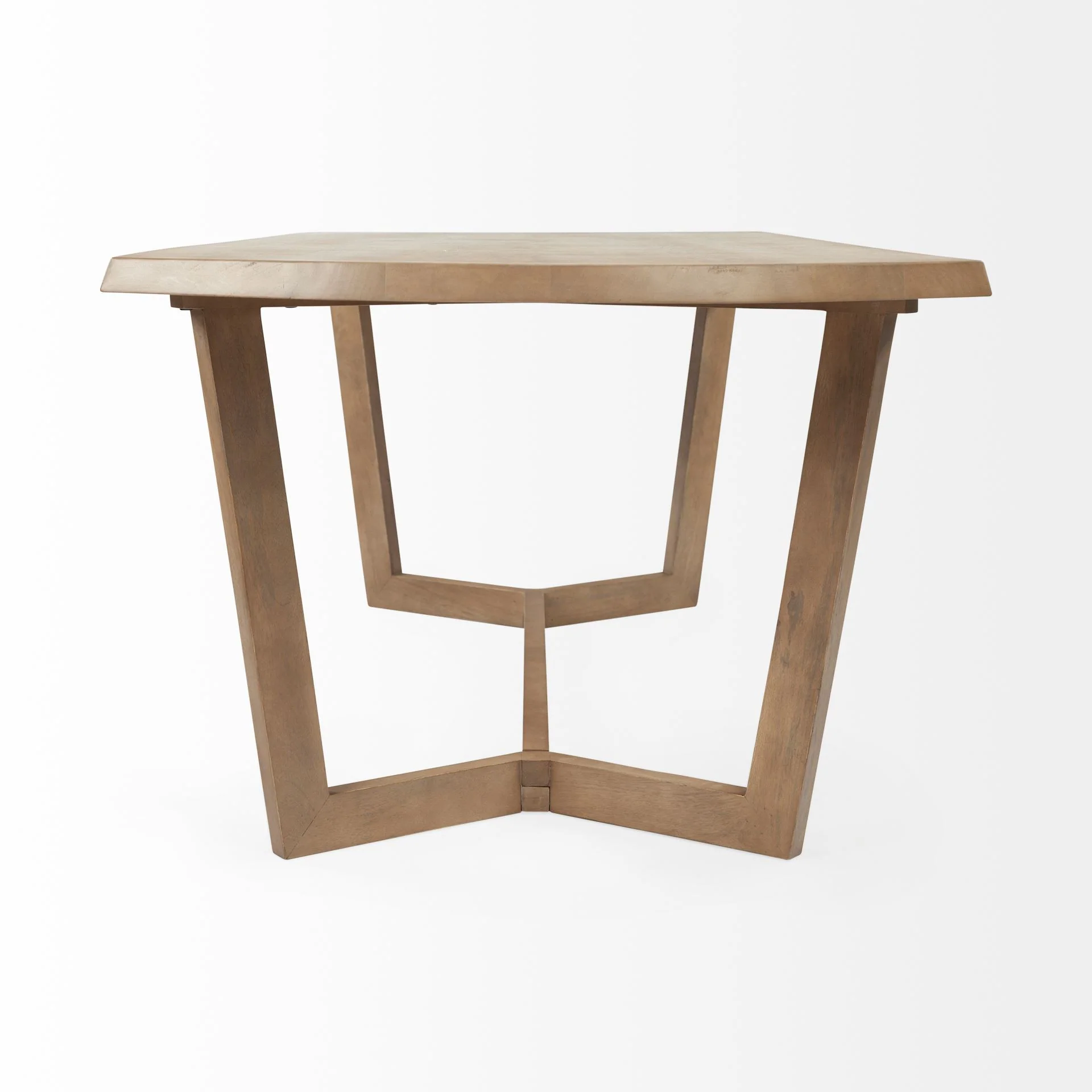 Rectangular Brown Solid Wood Top And Base Dining Table By Homeroots - Image 4