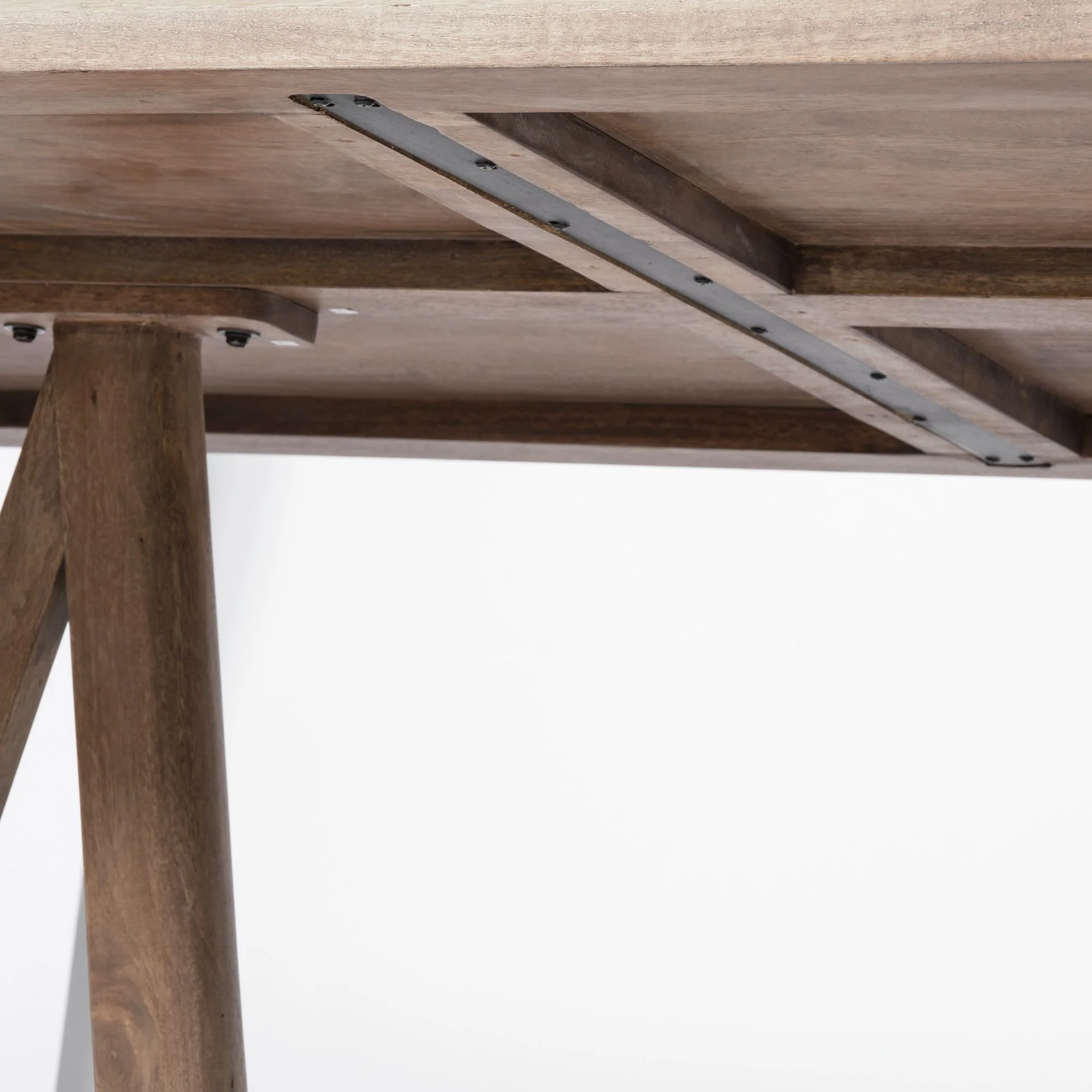 Rectangular Brown Solid Wood Top & Base Dining Table By Homeroots - Image 7