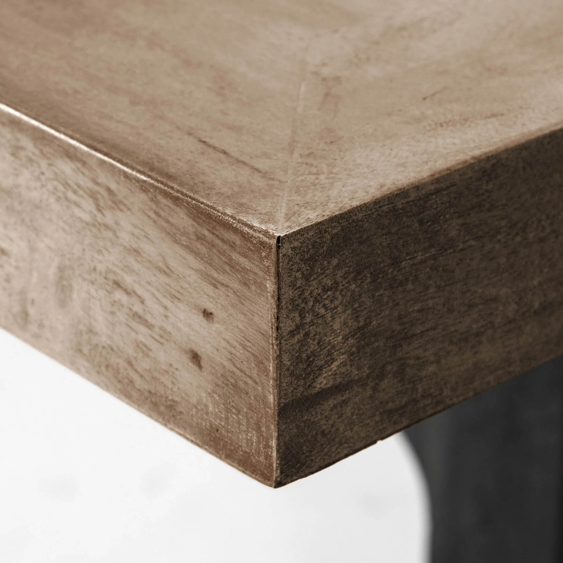Rectangular Brown Solid Wood Top With Black Metal Base Dining Table By Homeroots - 380482 - Image 5