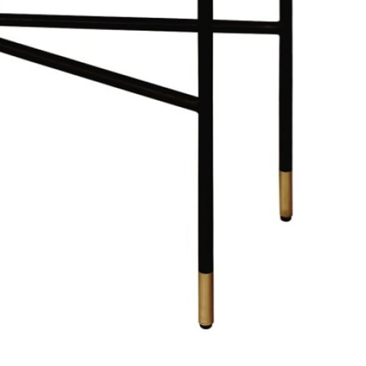 Rectangular Console Table with Concrete Top and  Metal Base, Gray and Black - BM219316 By Benzara - Image 3