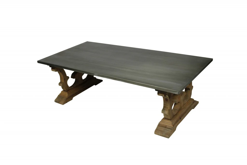 Rectangular Decorative Base Coffee Table By Homeroots - Image 2