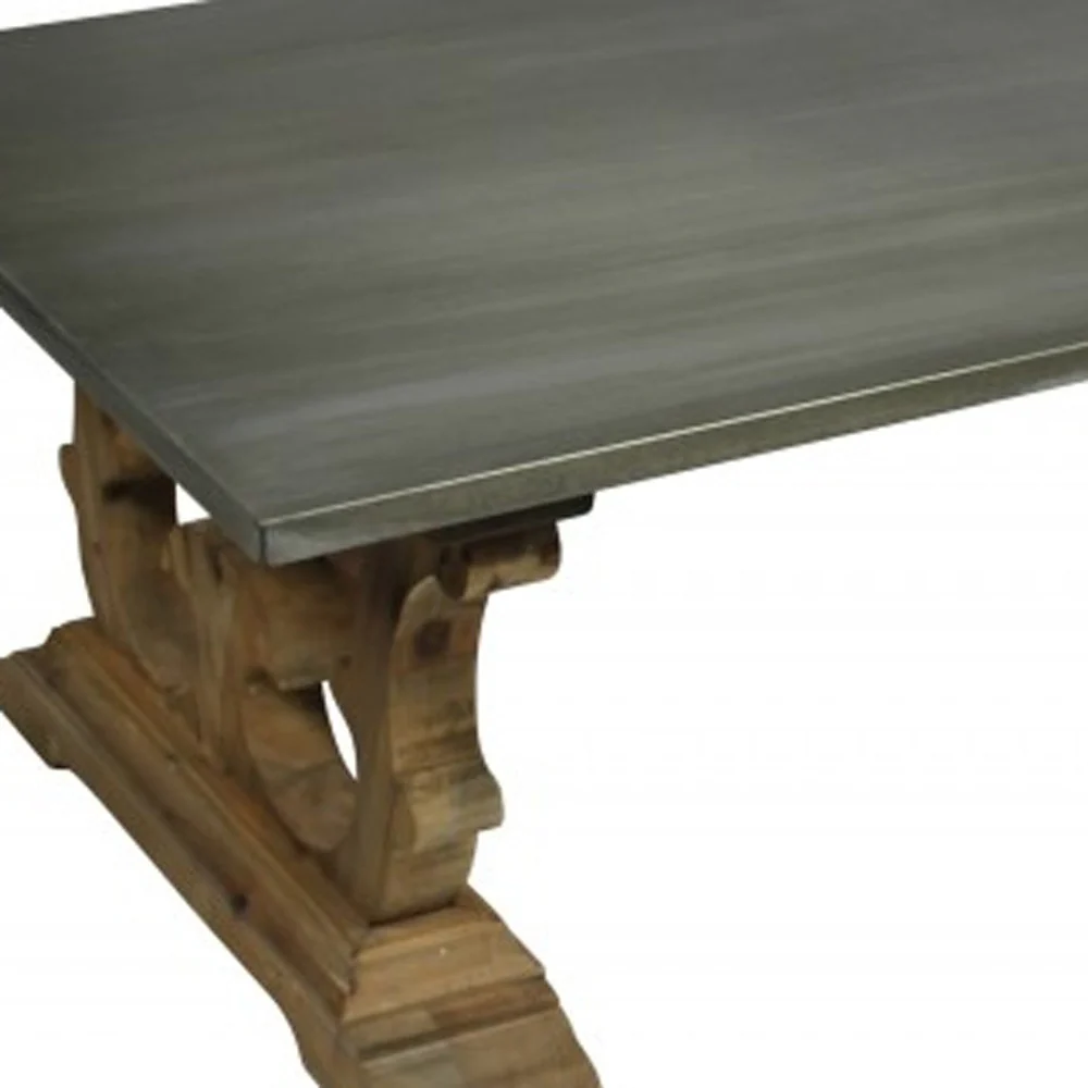 Rectangular Decorative Base Coffee Table By Homeroots - Image 4