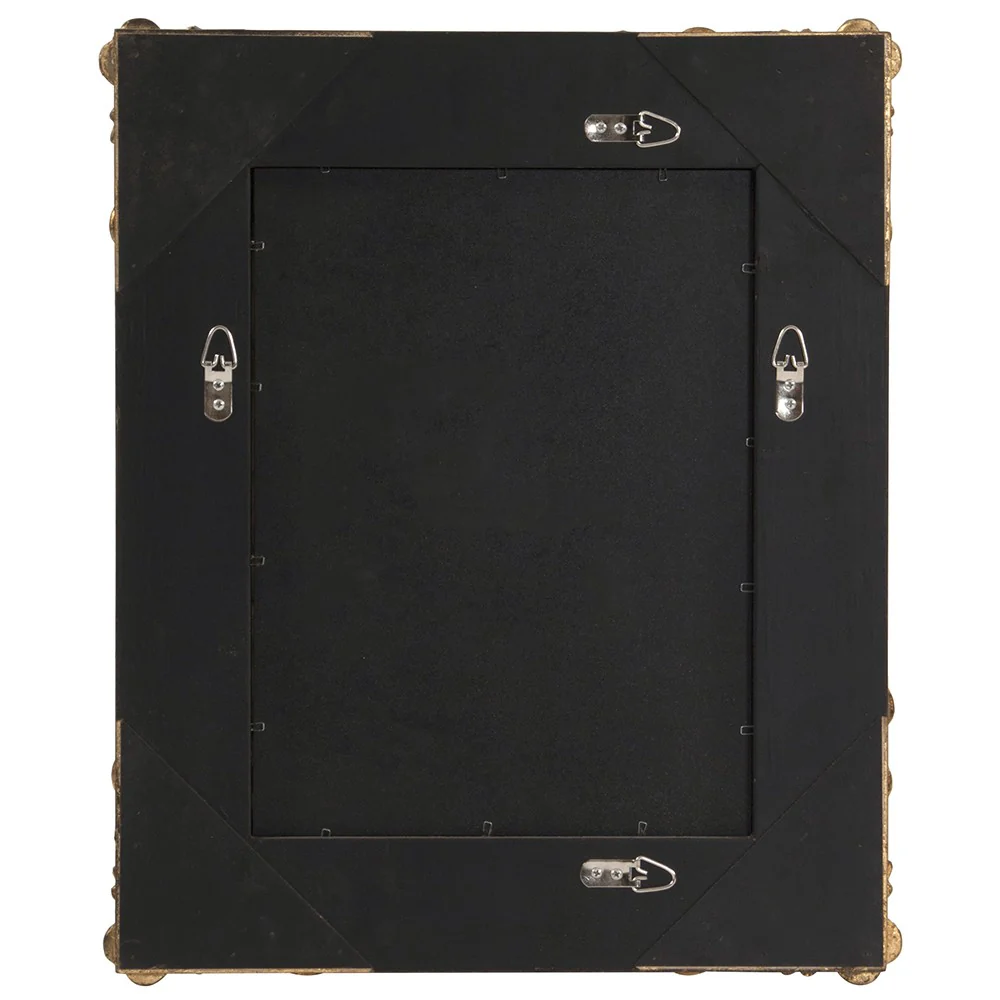 Rectangular Gold Leaf Mirror with Scrolling Flourish By Homeroots - Image 5