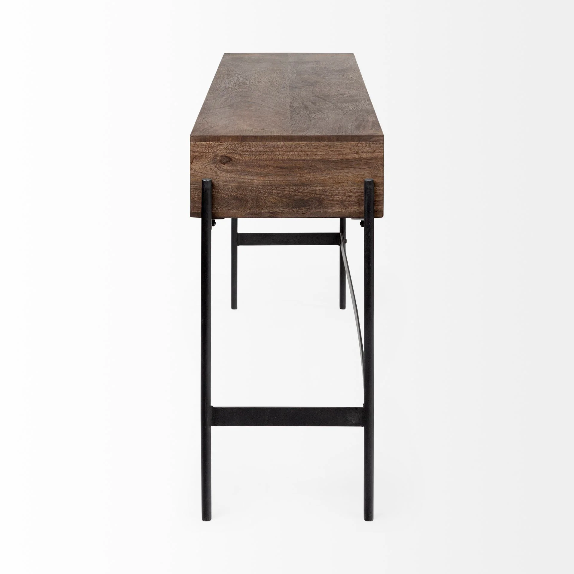 Rectangular Mango Wood Finish Console Table With 4 Drawers By Homeroots - Image 3