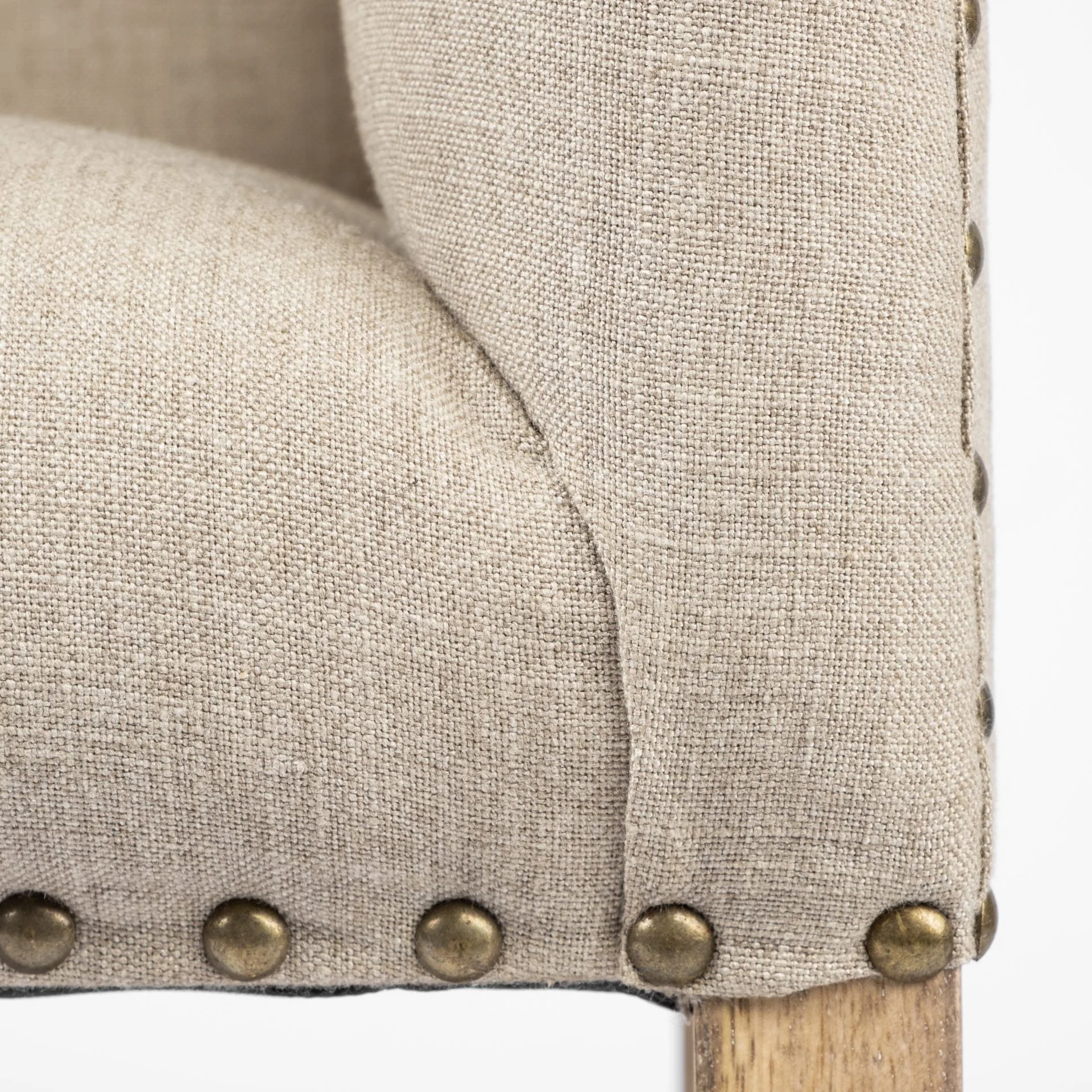 Rectangular Mango WoodLight Brown Finish W Beige Fabric Covered Seat Accent Bench By Homeroots - Image 4