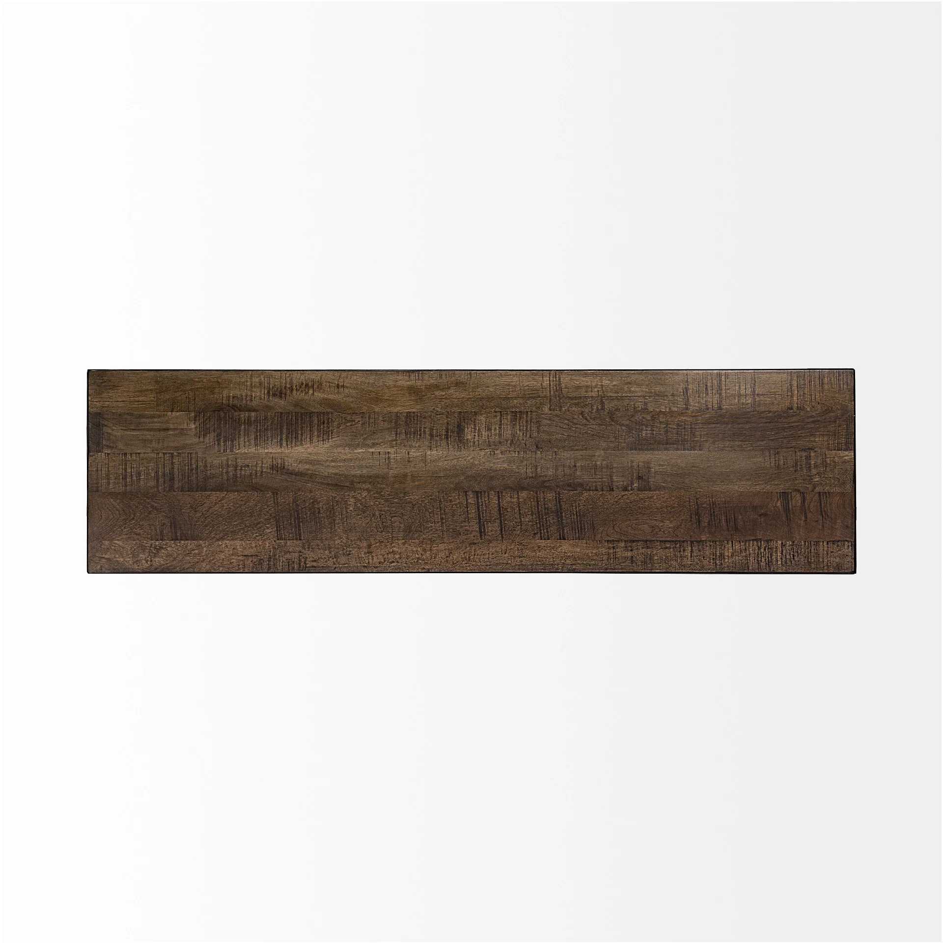 Rectangular Mango WoodMedium Brown Top And Black Iron Base Accent Bench By Homeroots - Image 5