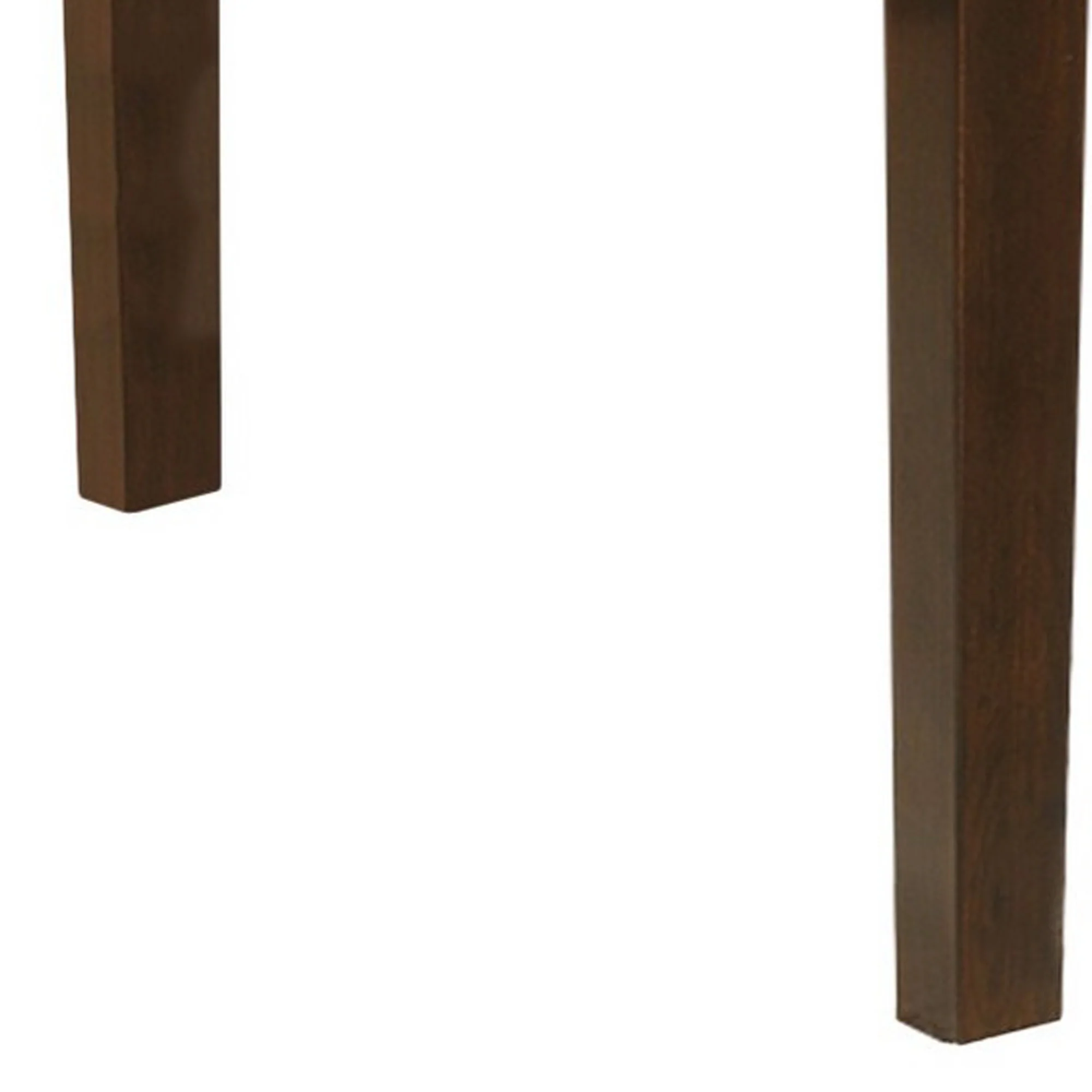 Rectangular Shape Wooden Dining Table With Tapered Legs, Oak Brown By Benzara - Image 4