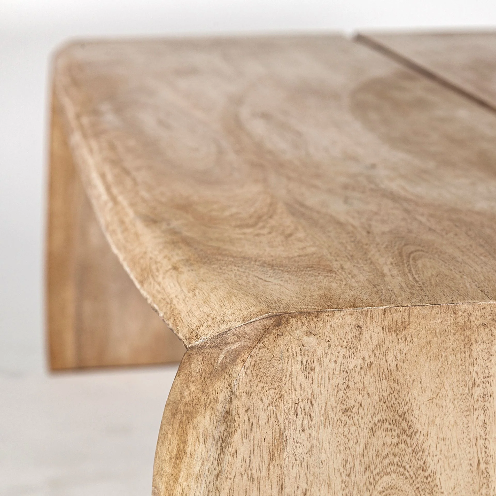 Rectangular Solid Wood Top and Base Coffee Table By Homeroots - Image 4