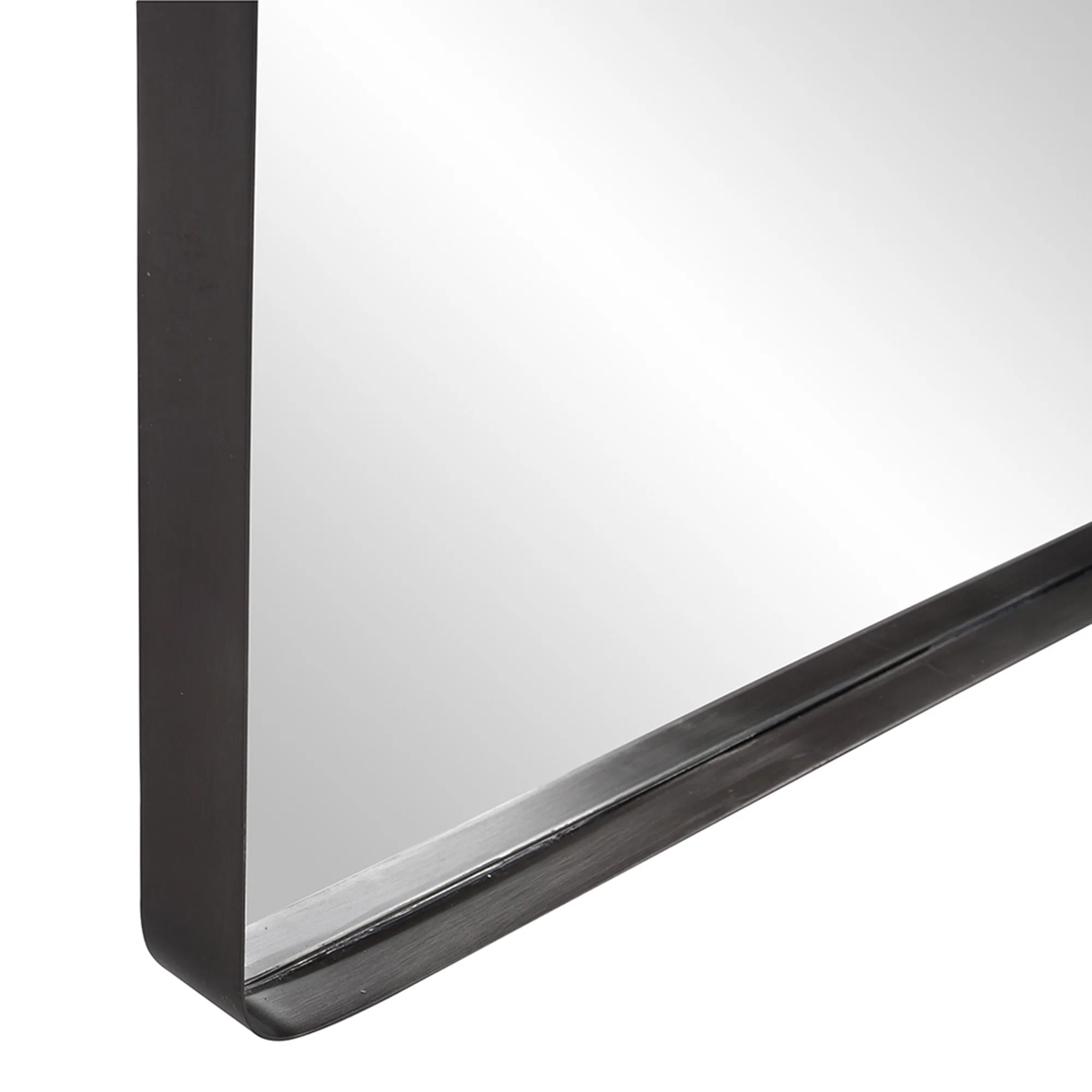 Rectangular Stainless Steel Frame with Brushed Black Finish By Homeroots - Image 4
