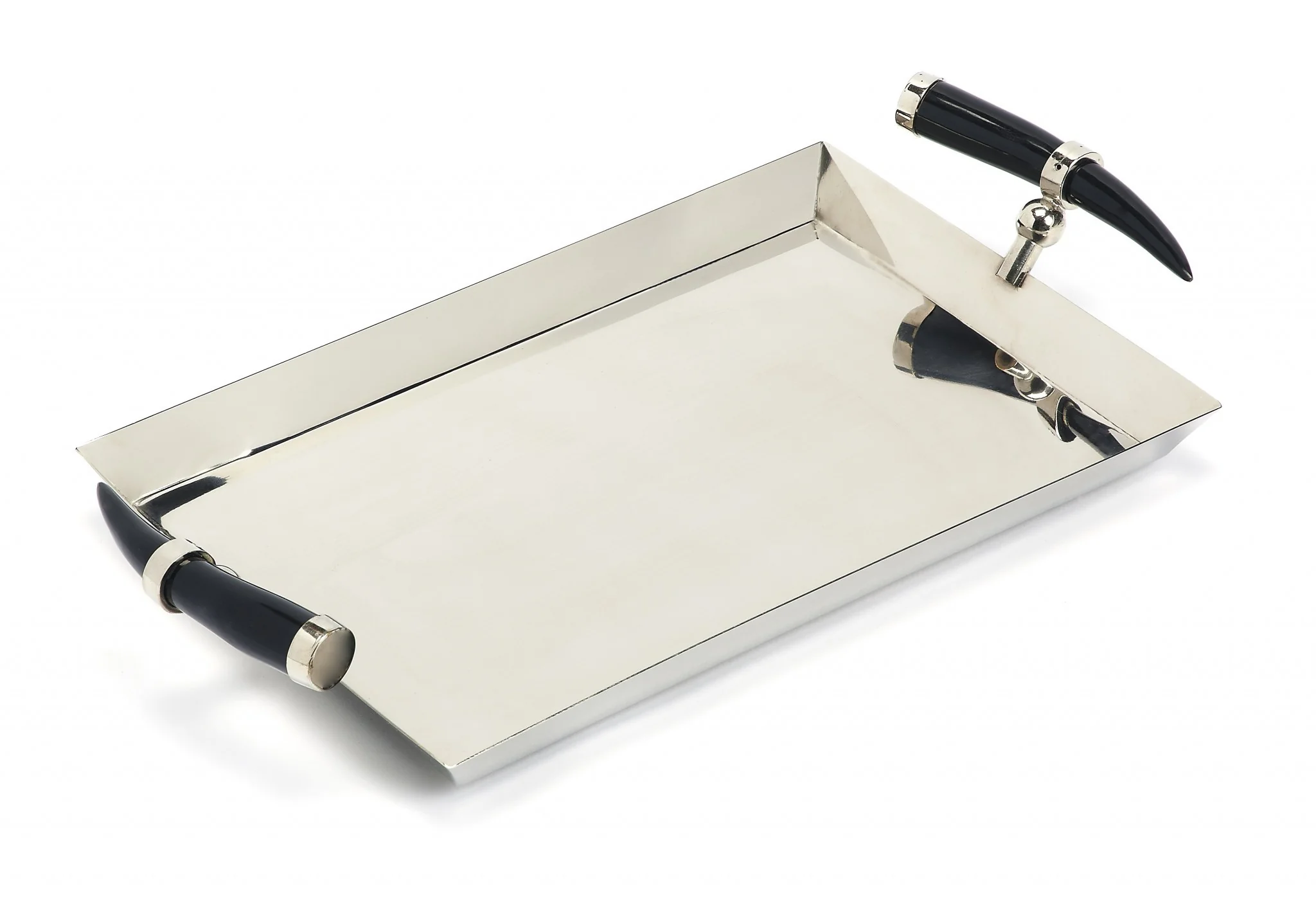 Rectangular Stainless Steel Serving Tray By Homeroots - Image 2