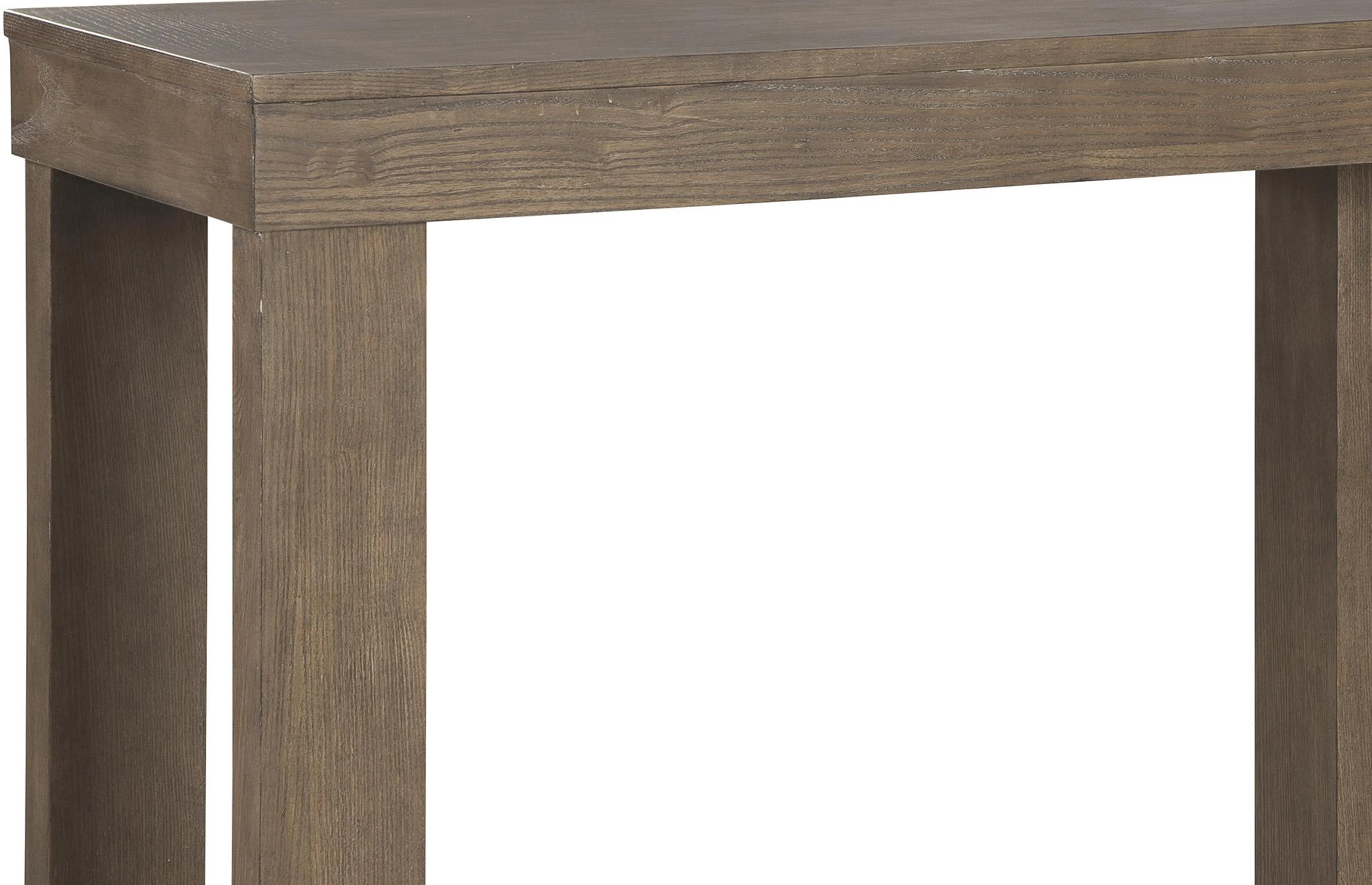 Rectangular Wooden Sofa Table With Sled Base, Light Brown By Benzara - Image 2