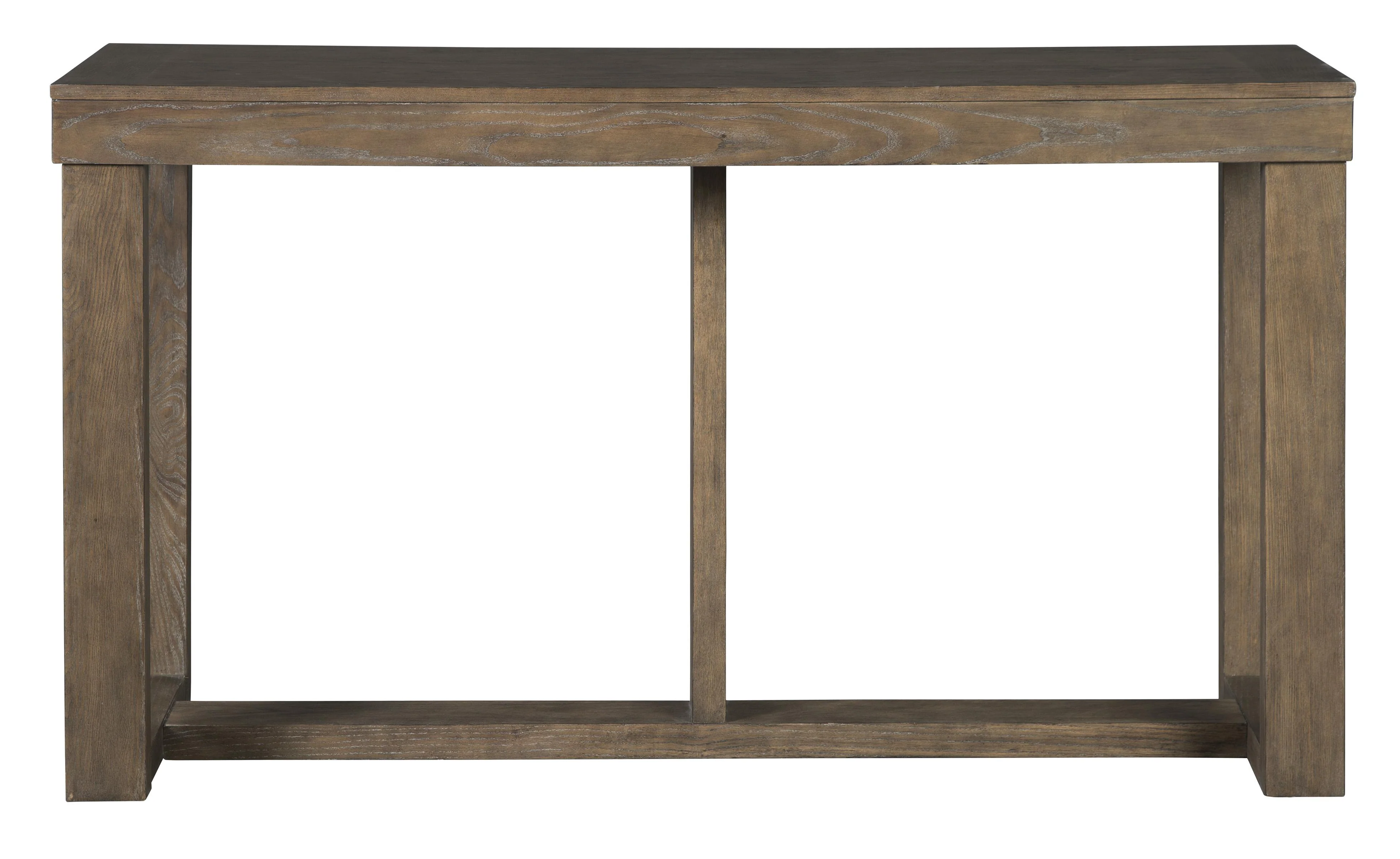 Rectangular Wooden Sofa Table With Sled Base, Light Brown By Benzara - Image 3