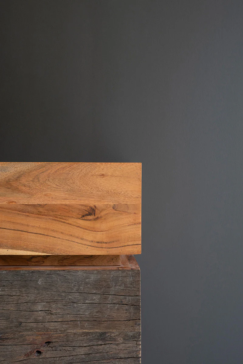 Recycled And Acacia Wood Console Table With Two Drawers By Kalalou - Image 4