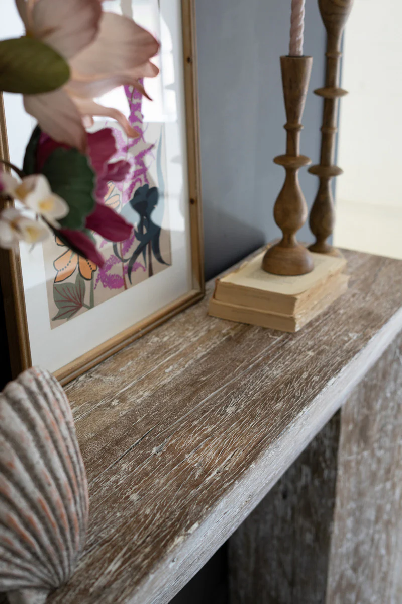 Recycled Whitewashed Wood Console By Kalalou - Image 4