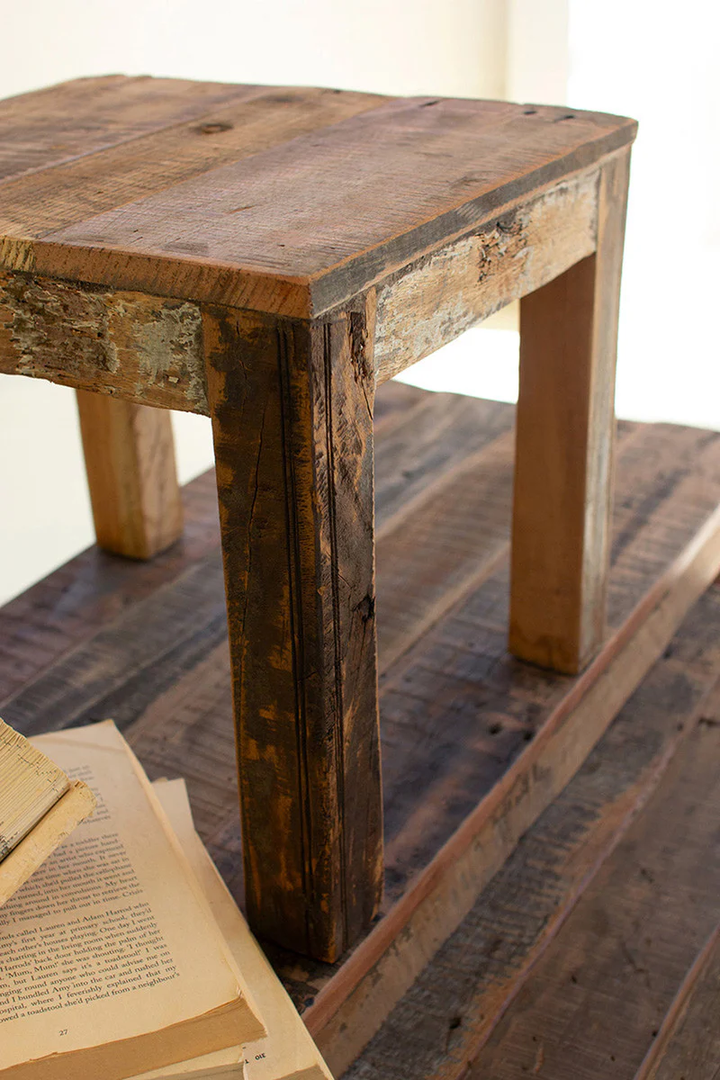 Recycled Wood Benches Set Of 6 By Kalalou - Image 2