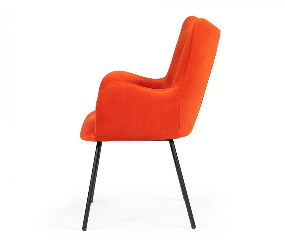 Red and Black Mid Century Modern Dining or Side Chair By Homeroots - Image 2