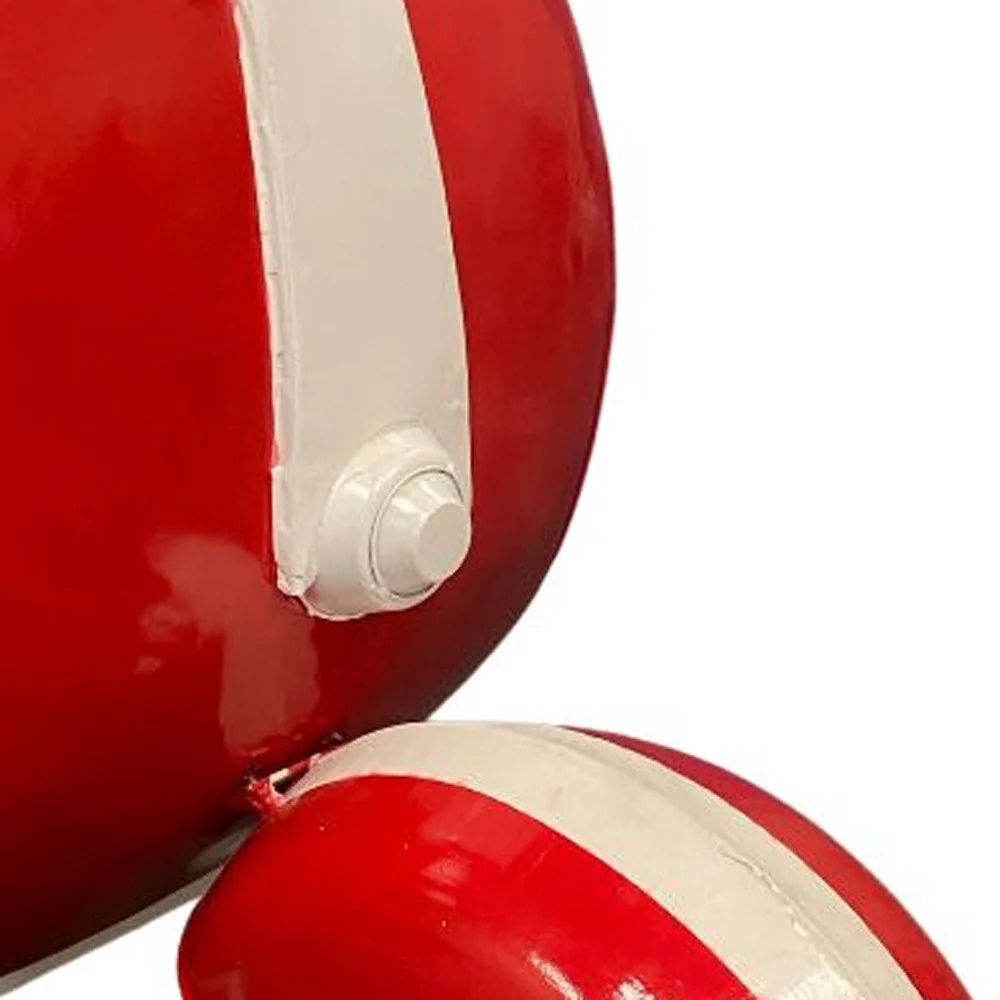 Red and Off White Novelty Scooter Open Cabinet With Two Shelves By Homeroots - Image 6