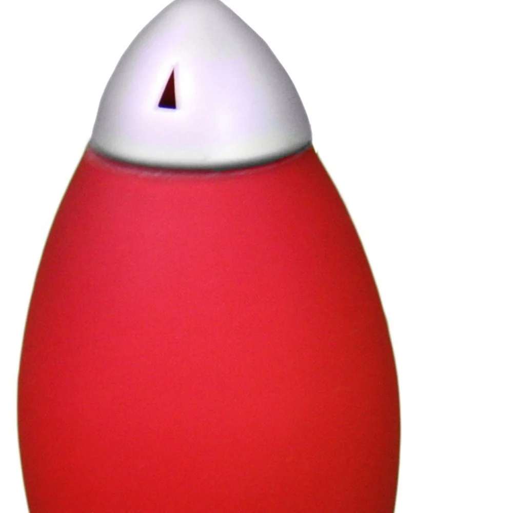Red and Silver Rocket Shaped Table Lamp By Homeroots - Image 3