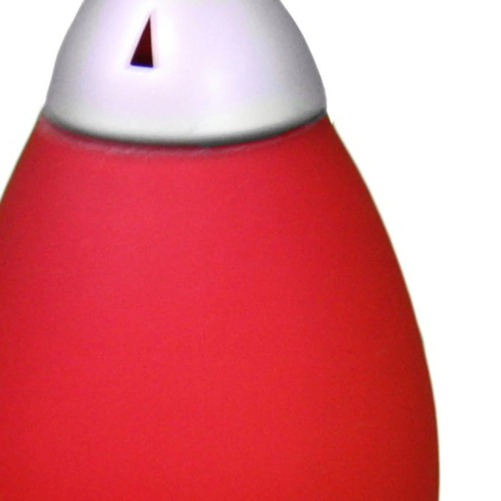 Red and Silver Rocket Shaped Table Lamp By Homeroots - Image 4