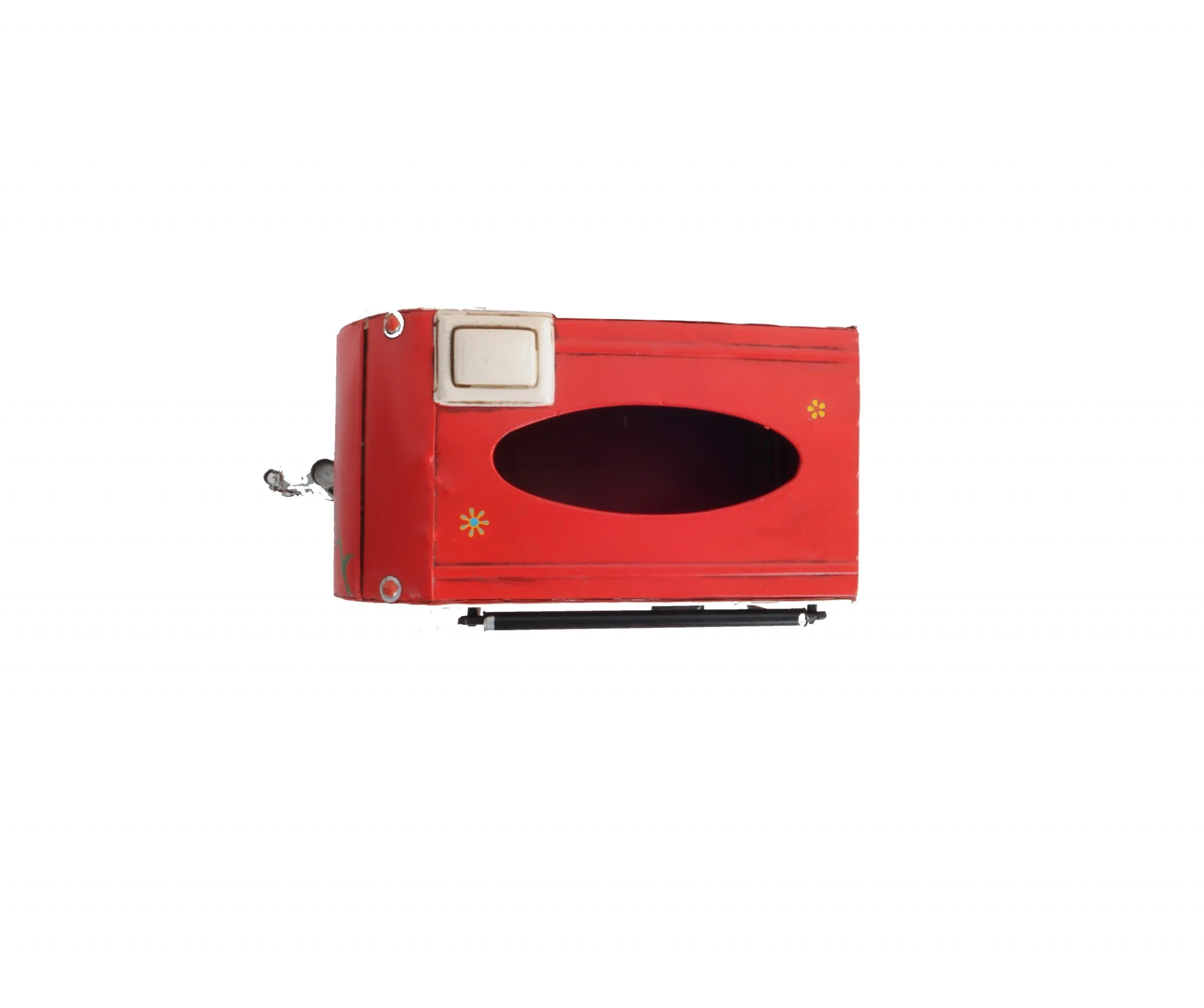 Red Camper Trailer Model Tissue Holder By Homeroots - Image 5