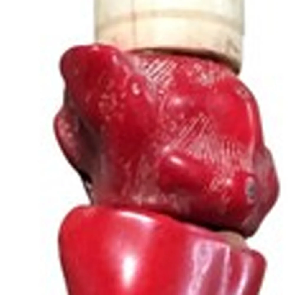 Red Chunky Coral Decorative Calligraphy Brush By Homeroots - Image 3