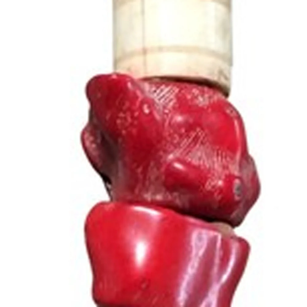 Red Chunky Coral Decorative Calligraphy Brush By Homeroots - Image 4