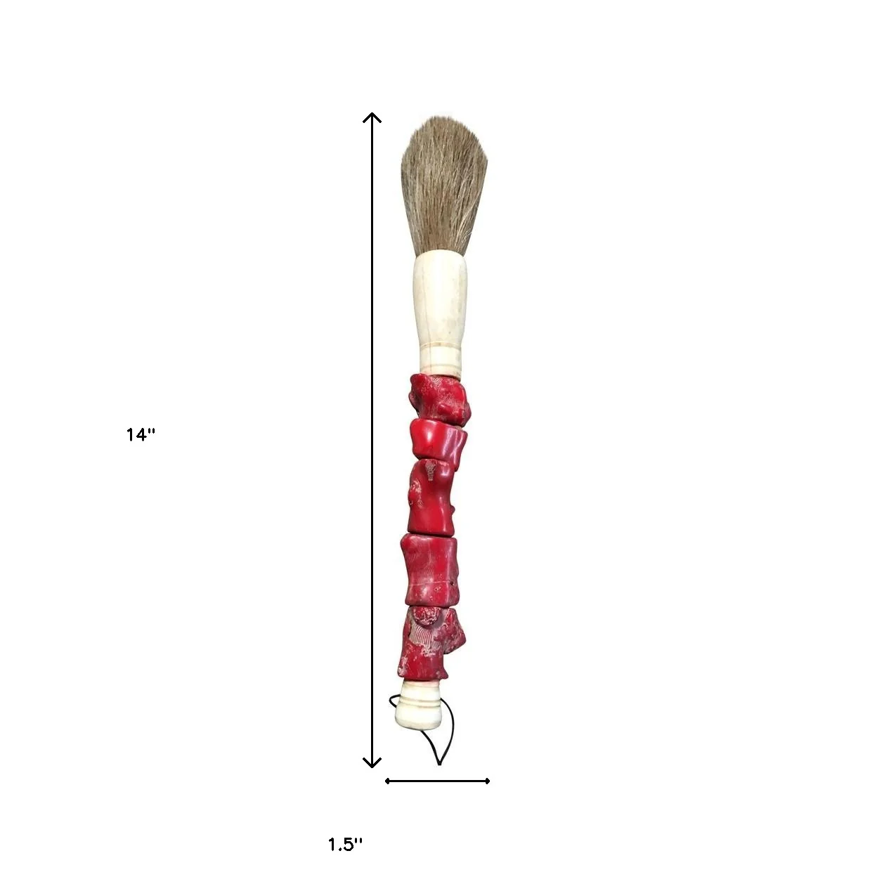 Red Chunky Coral Decorative Calligraphy Brush By Homeroots - Image 5