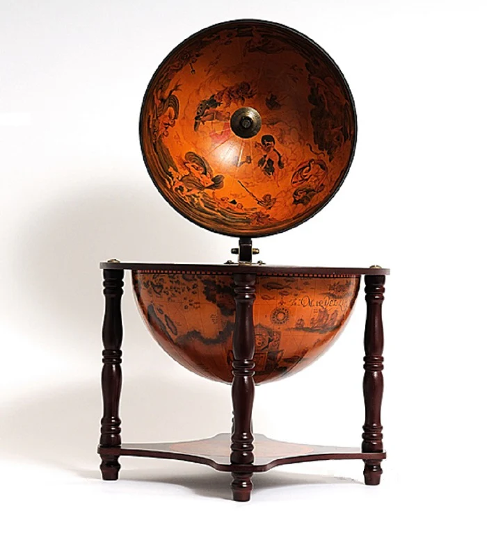 Red Globe Bar Legged Stand By Homeroots - Image 4