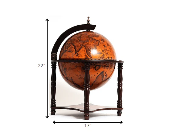 Red Globe Bar Legged Stand By Homeroots - Image 5