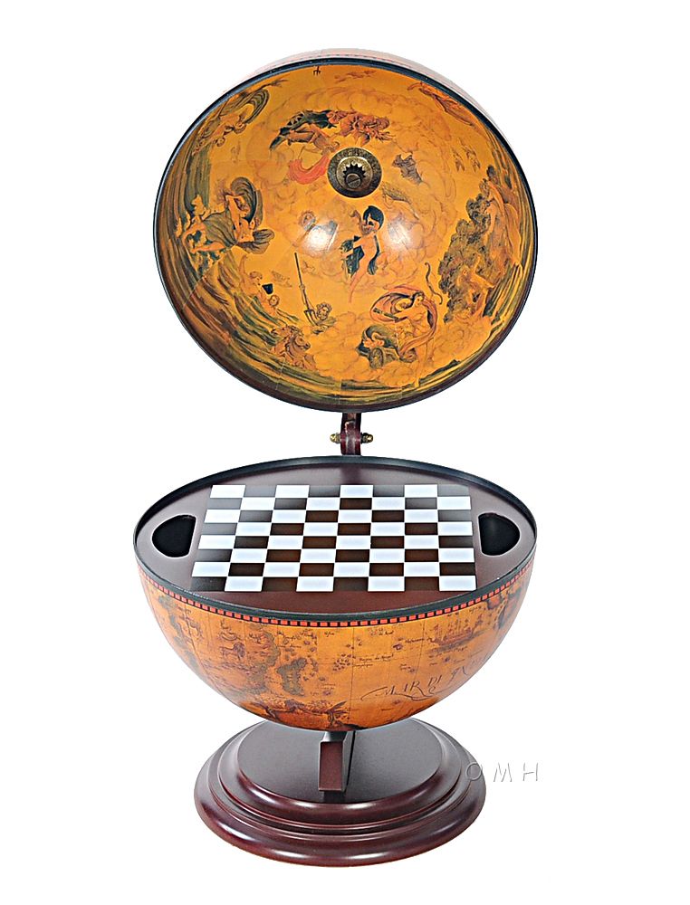 Red Globe with Chess Holder By Homeroots - 364359 - Image 2