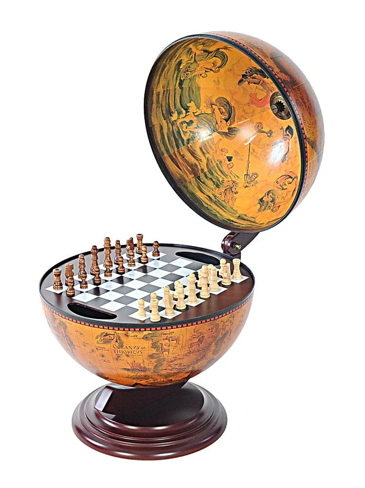 Red Globe with Chess Holder By Homeroots - 364359 - Image 5