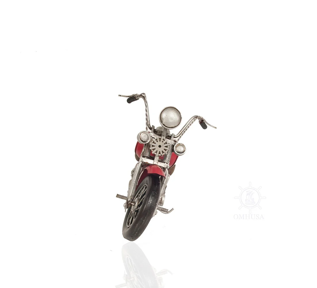 Red Harley Davidson Motorcycle Sculpture By Homeroots - Image 3