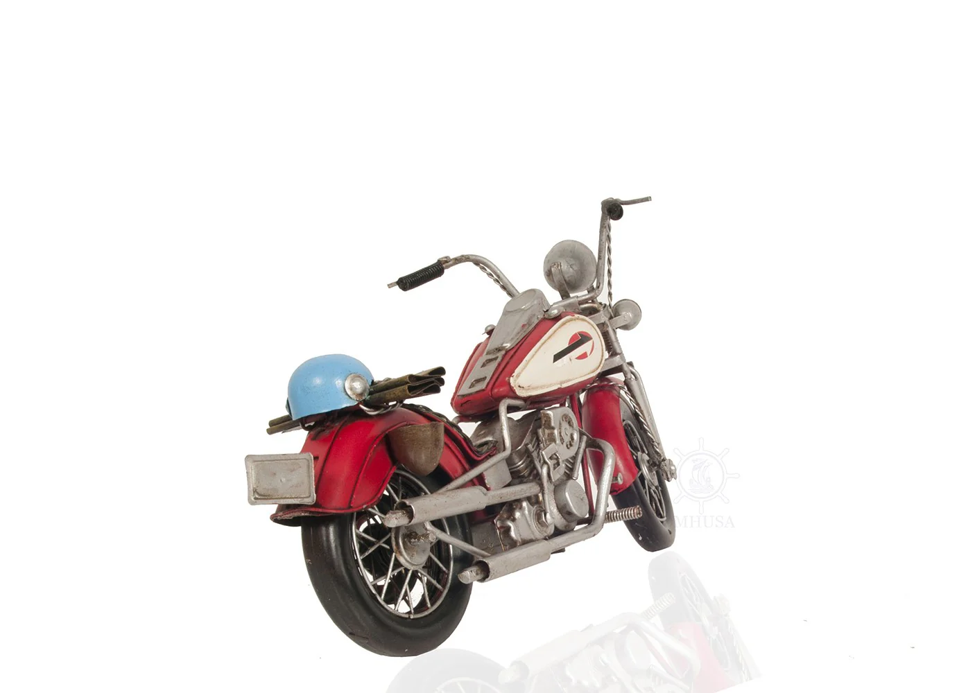 Red Harley Davidson Motorcycle Sculpture By Homeroots - Image 5