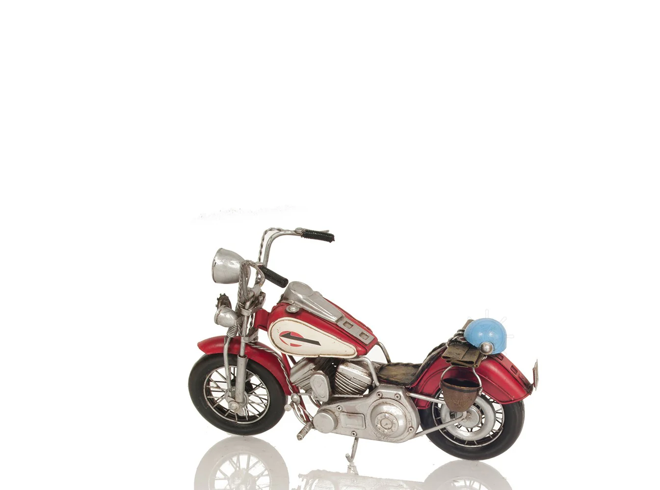 Red Harley Davidson Motorcycle Sculpture By Homeroots - Image 8