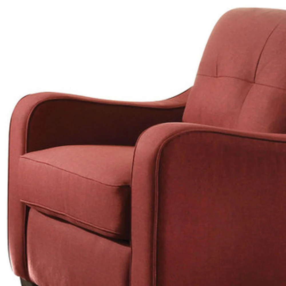 Red Linen Chair By Homeroots - 285666 - Image 6