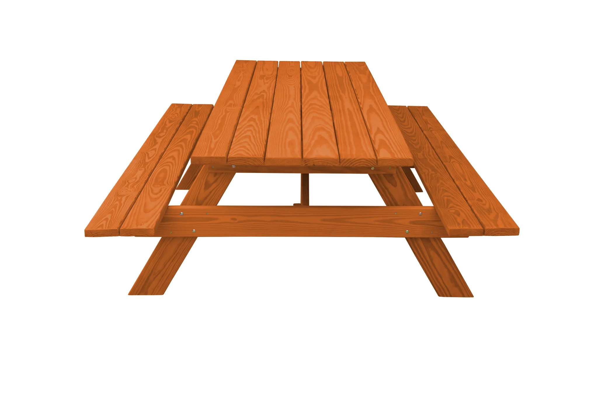 Red Solid Wood Outdoor Picnic Table By Homeroots - Image 3