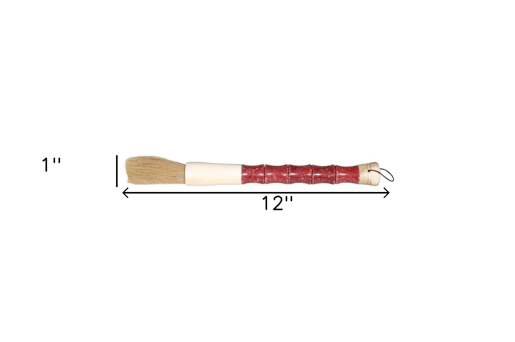 Red Spotted Jade Faux Bamboo Decorative Calligraphy Brush By Homeroots - Image 5