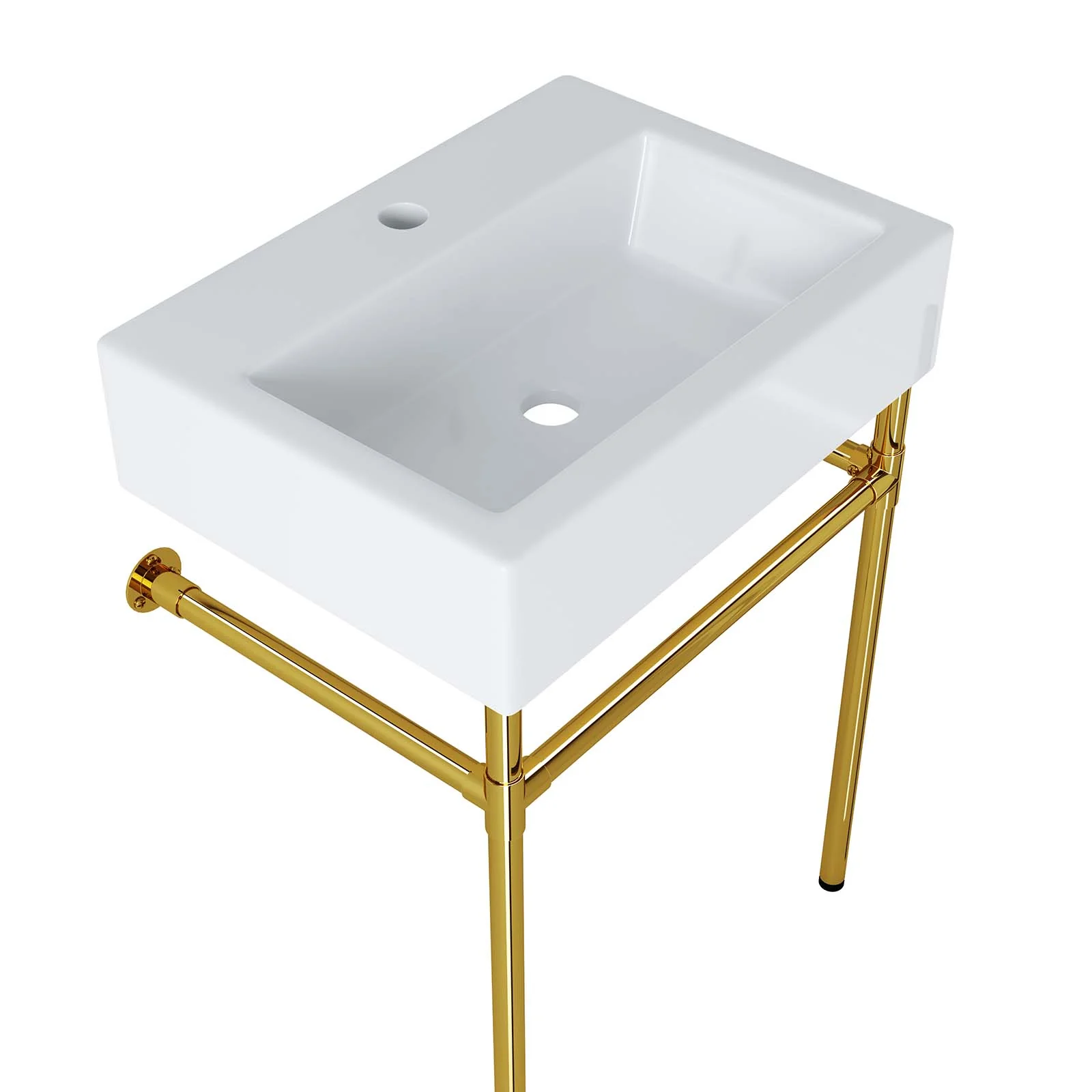 Redeem 24" Wall-Mount Gold Stainless Steel Bathroom Vanity By Modway - EEI-5536 - Image 3