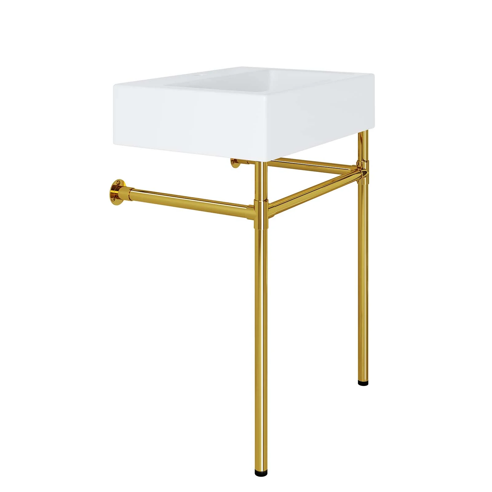 Redeem 24" Wall-Mount Gold Stainless Steel Bathroom Vanity By Modway - EEI-5536 - Image 4
