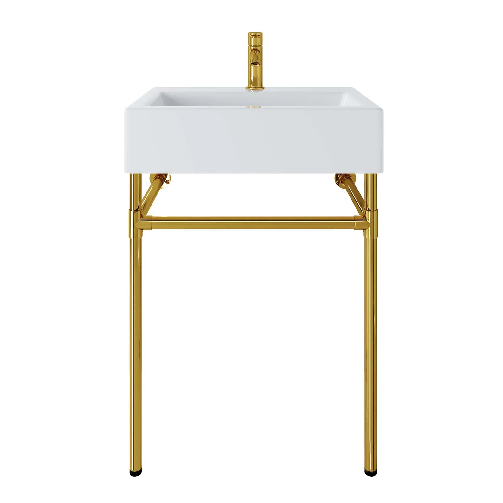 Redeem 24" Wall-Mount Gold Stainless Steel Bathroom Vanity By Modway - EEI-5536 - Image 6