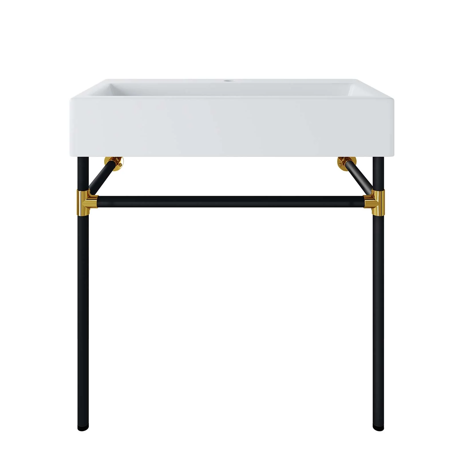 Redeem 32" Black Stainless Steel Wall-Mount Bathroom Vanity By Modway - EEI-5541 - Image 2