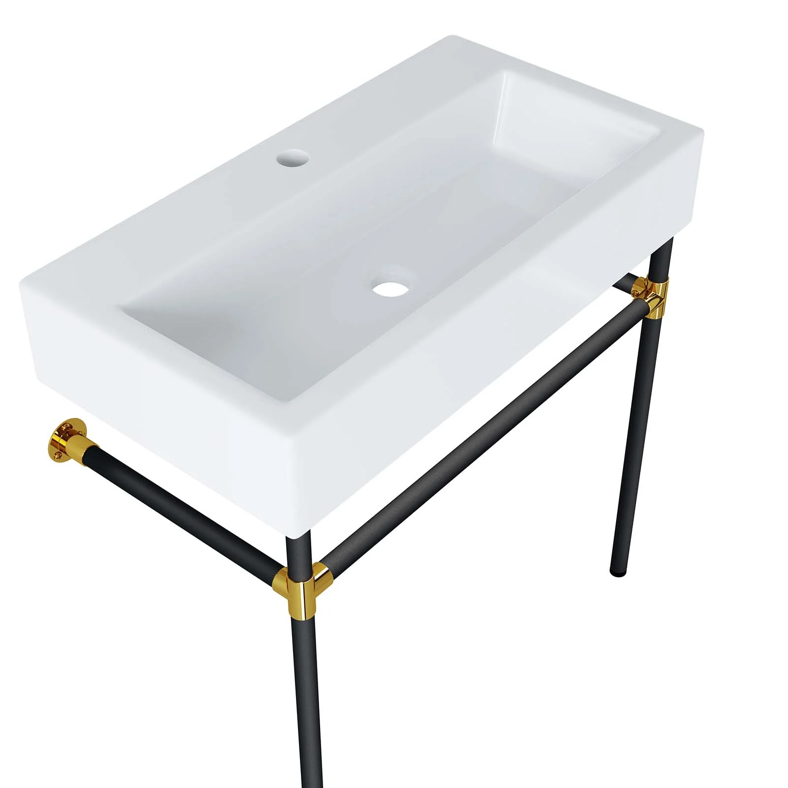 Redeem 32" Black Stainless Steel Wall-Mount Bathroom Vanity By Modway - EEI-5541 - Image 3