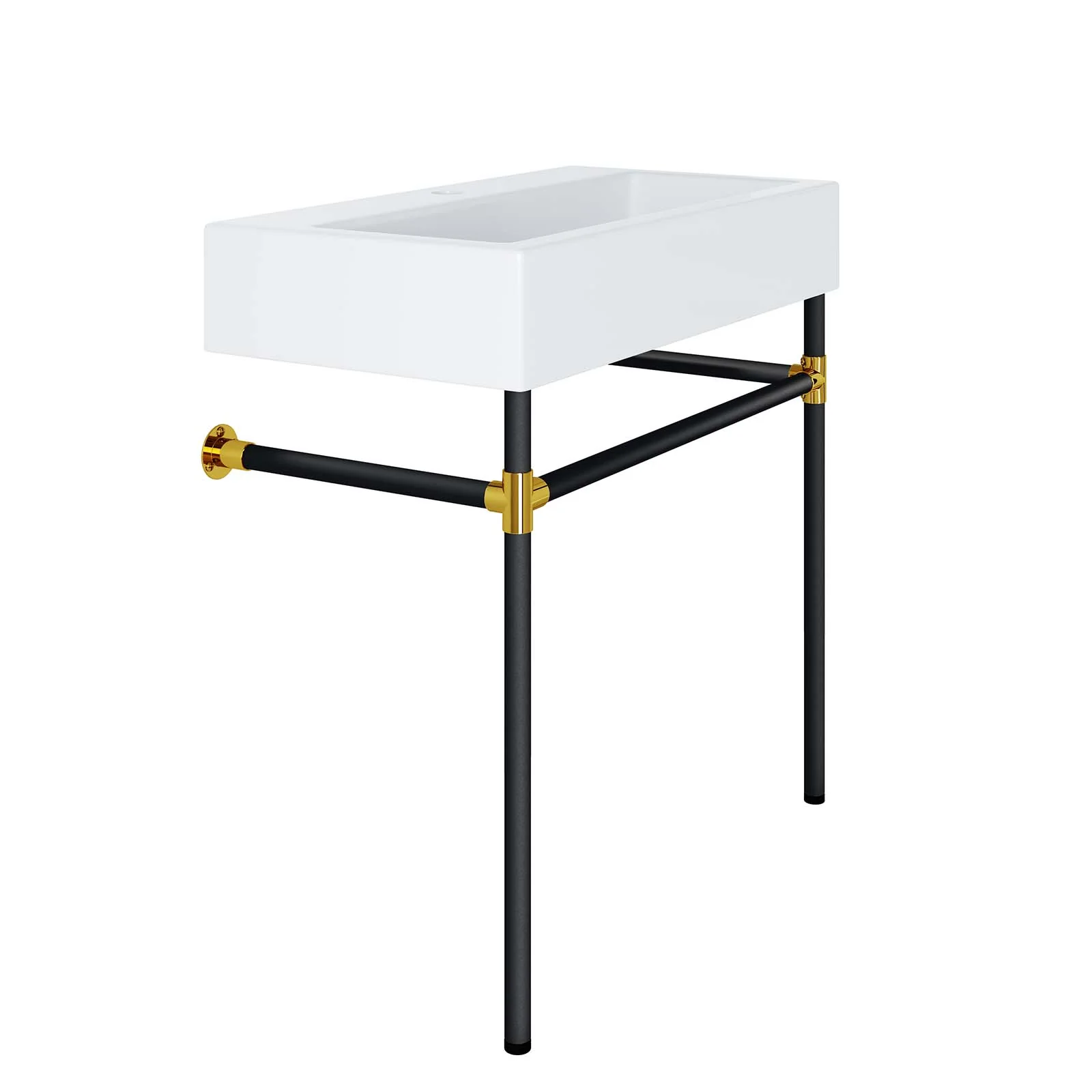Redeem 32" Black Stainless Steel Wall-Mount Bathroom Vanity By Modway - EEI-5541 - Image 4