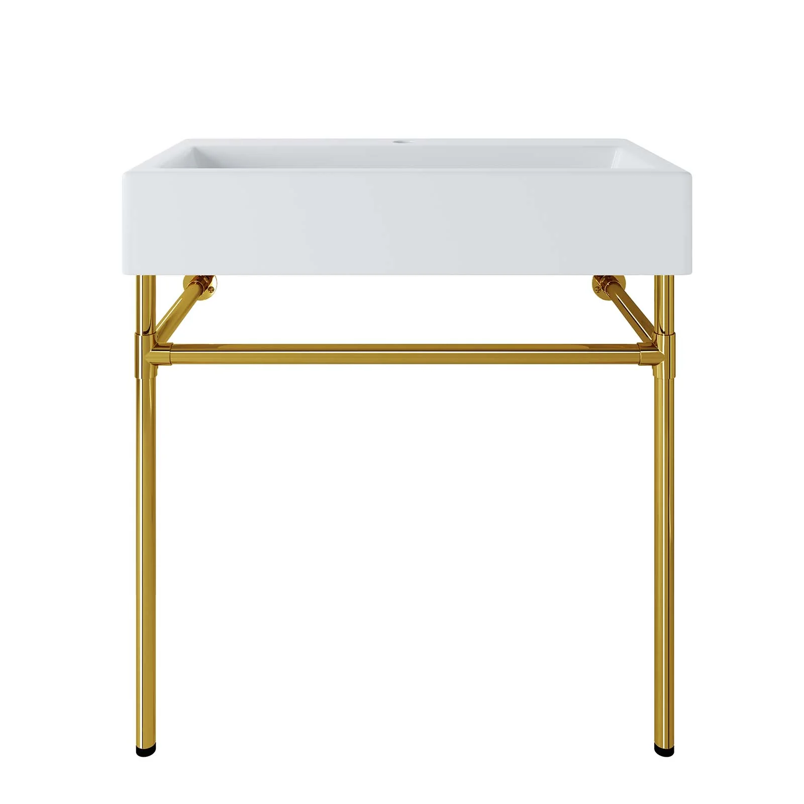 Redeem 32" Wall-Mount Gold Stainless Steel Bathroom Vanity By Modway - EEI-5540 - Image 2