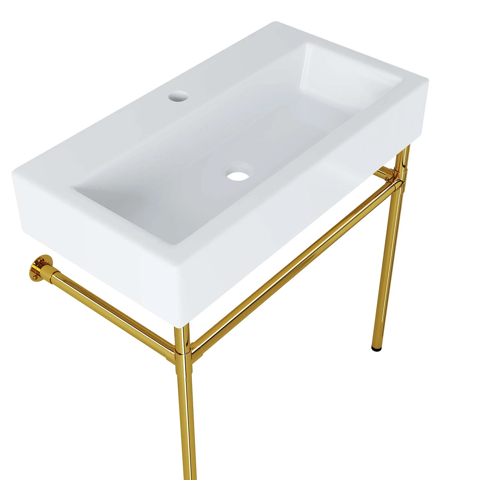 Redeem 32" Wall-Mount Gold Stainless Steel Bathroom Vanity By Modway - EEI-5540 - Image 3