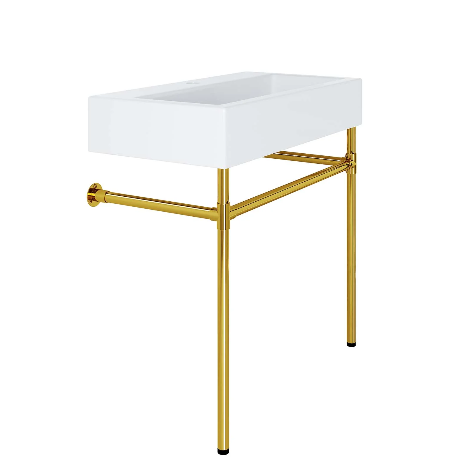 Redeem 32" Wall-Mount Gold Stainless Steel Bathroom Vanity By Modway - EEI-5540 - Image 4