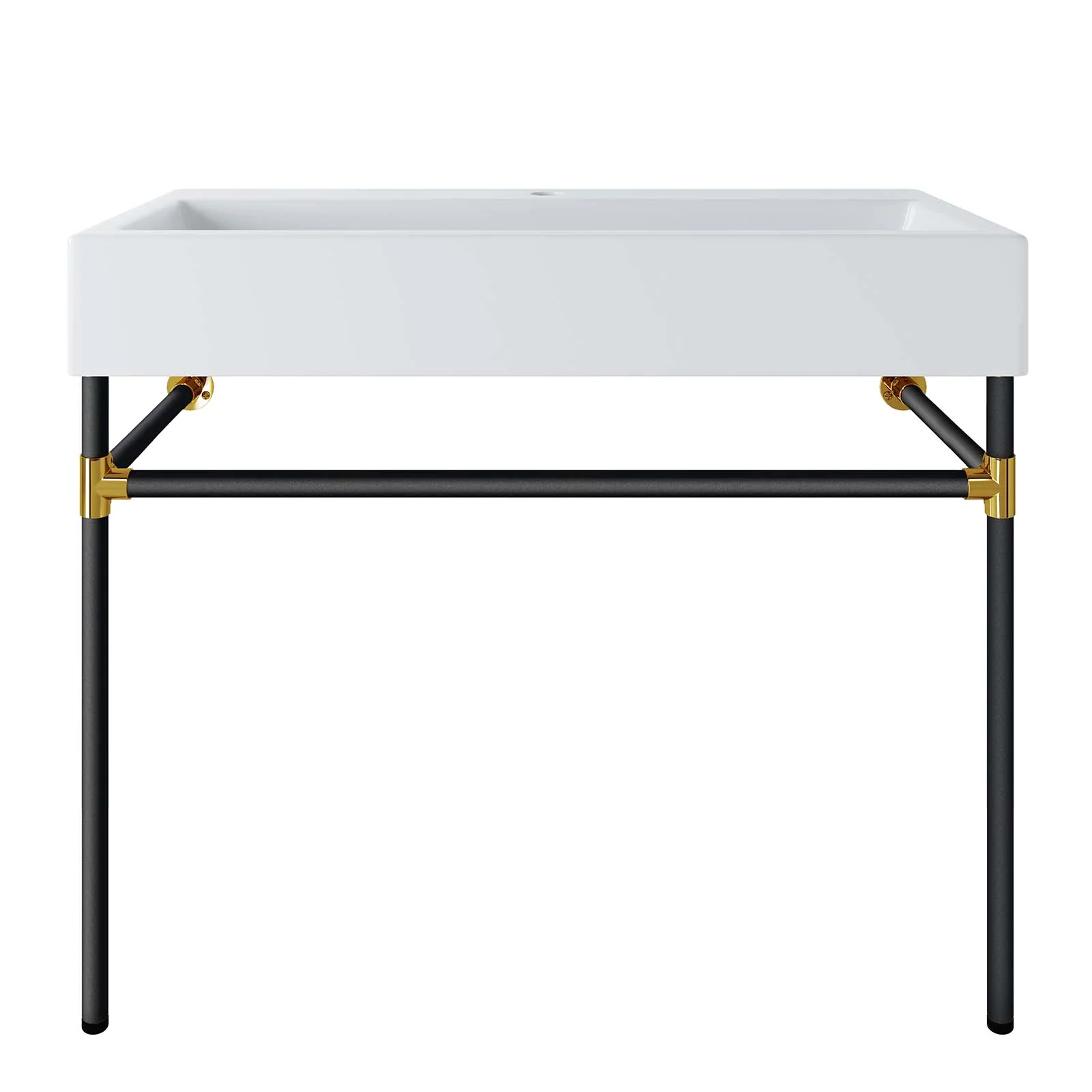 Redeem 40" Black Stainless Steel Wall-Mount Bathroom Vanity By Modway - EEI-5545 - Image 2