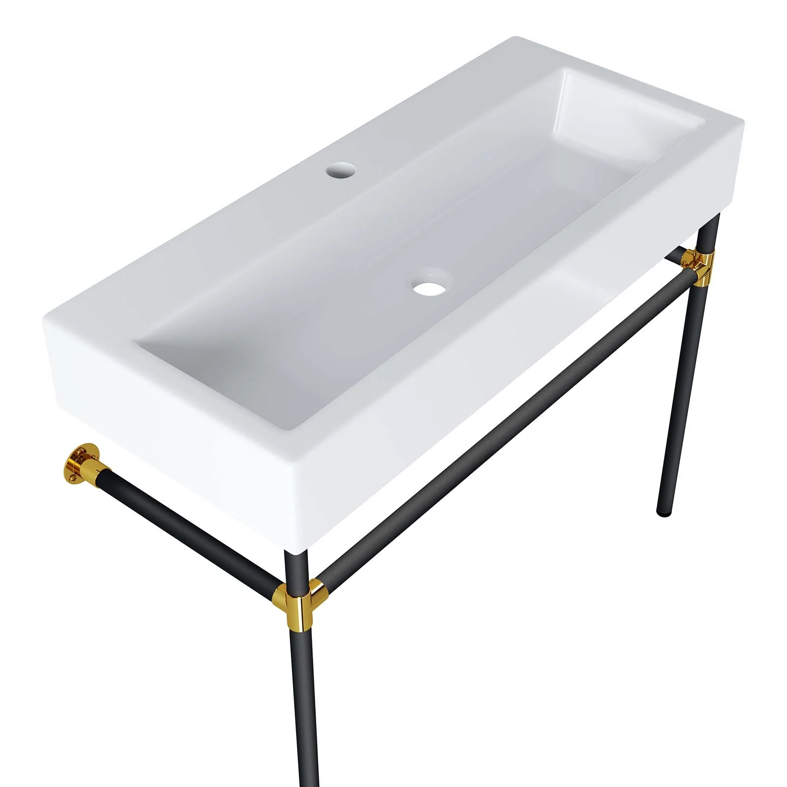 Redeem 40" Black Stainless Steel Wall-Mount Bathroom Vanity By Modway - EEI-5545 - Image 3